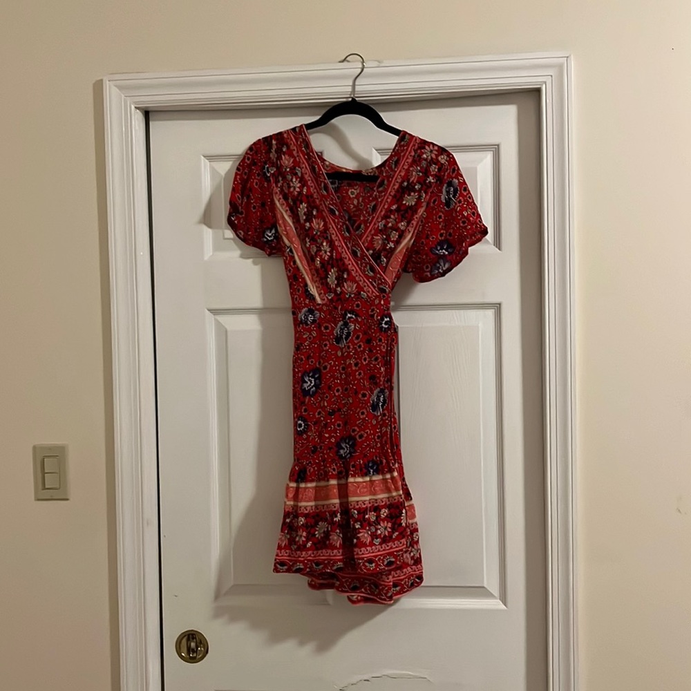 Zessica wrap around skater dress